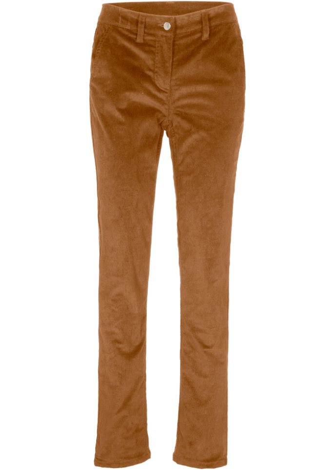 цена Утепленные вельветовые брюки Bpc Bonprix Collection, коричневый