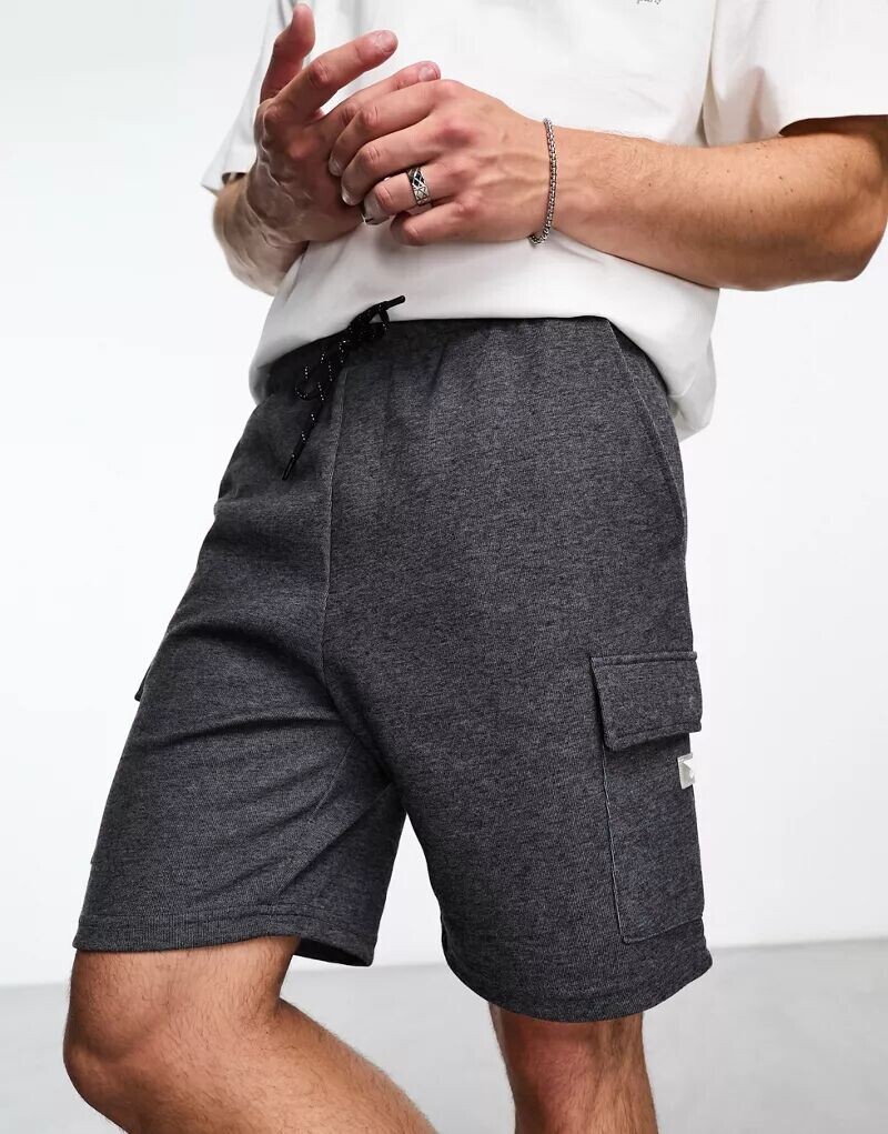 

Темно-серые функциональные шорты из джерси Jack & Jones Intelligence