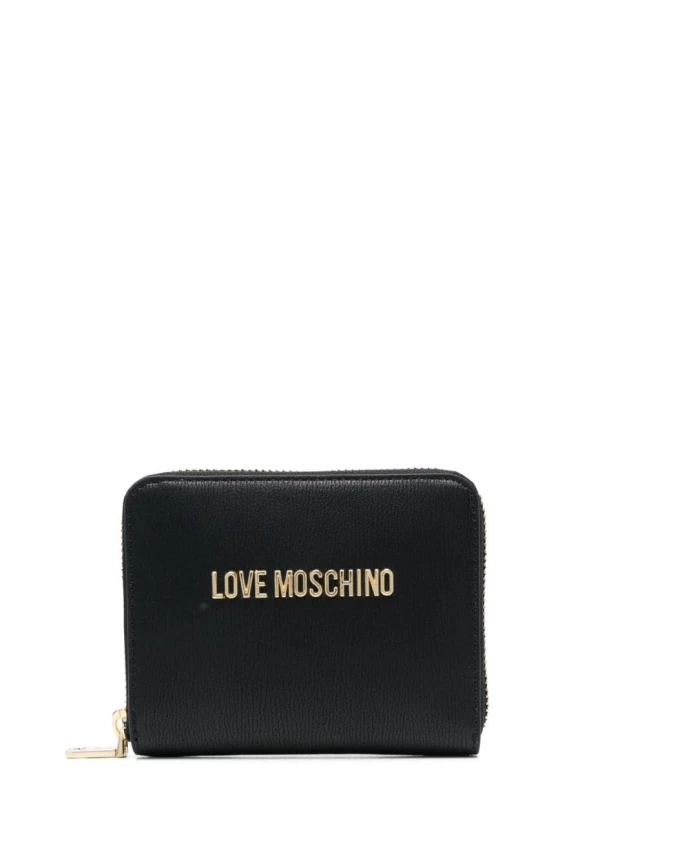 

Стильный складной кошелек с несколькими отделениями. Love Moschino, черный