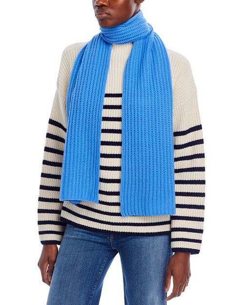 

Шарф в рубчик C by Bloomingdale's Cashmere, цвет Blue