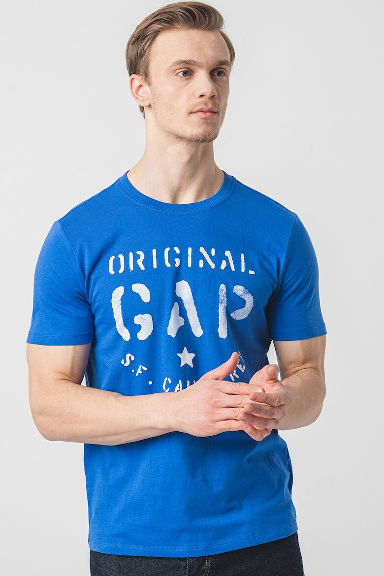 

Футболка с овальным вырезом и логотипом Gap, белый
