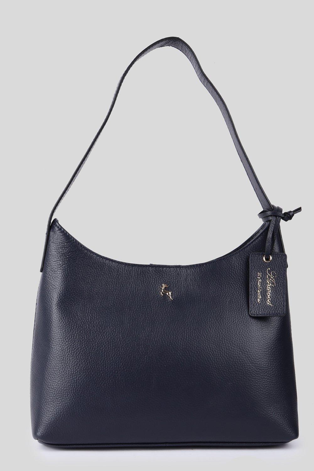 Сумка на плечо 'Splendore di Milano' из натуральной кожи Ashwood Leather, темно-синий сумка хобо размера l milano delta единый размер черный
