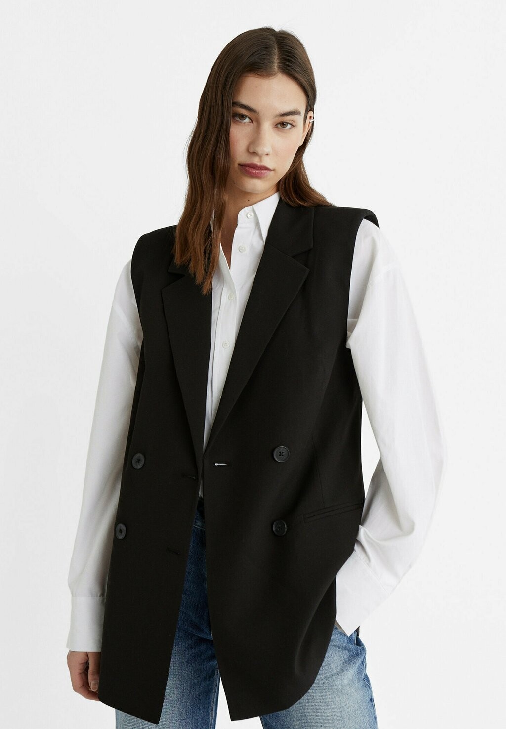 

Жилет Stradivarius, черный