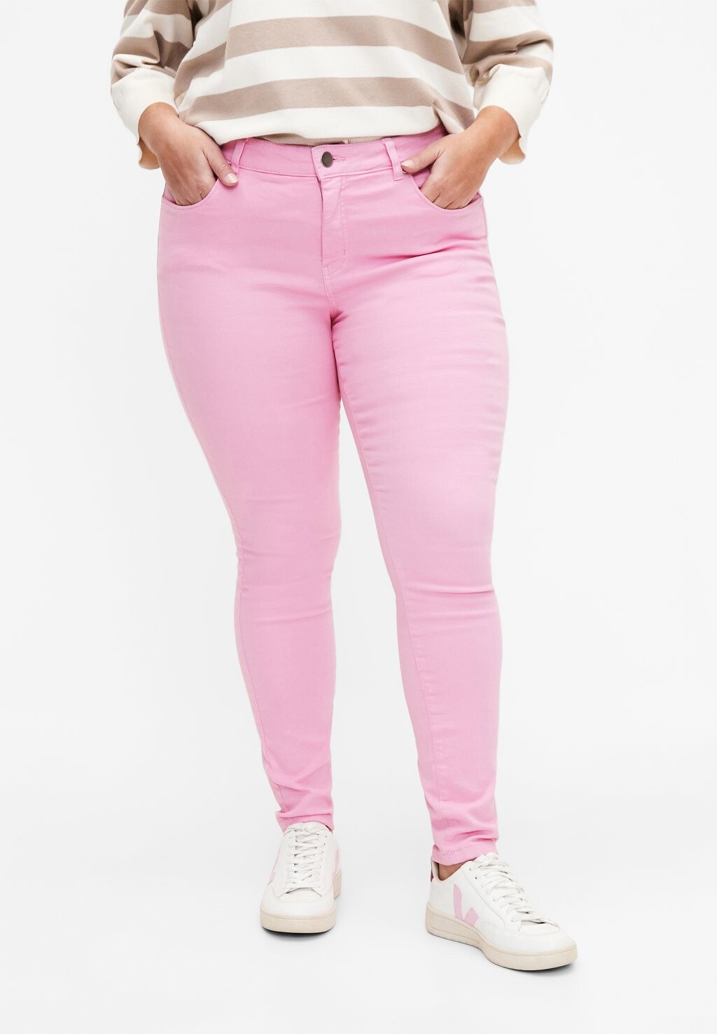 

Джинсы Slim Fit SUPER AMY MIT HOHER TAILLE Zizzi, цвет rosebloom