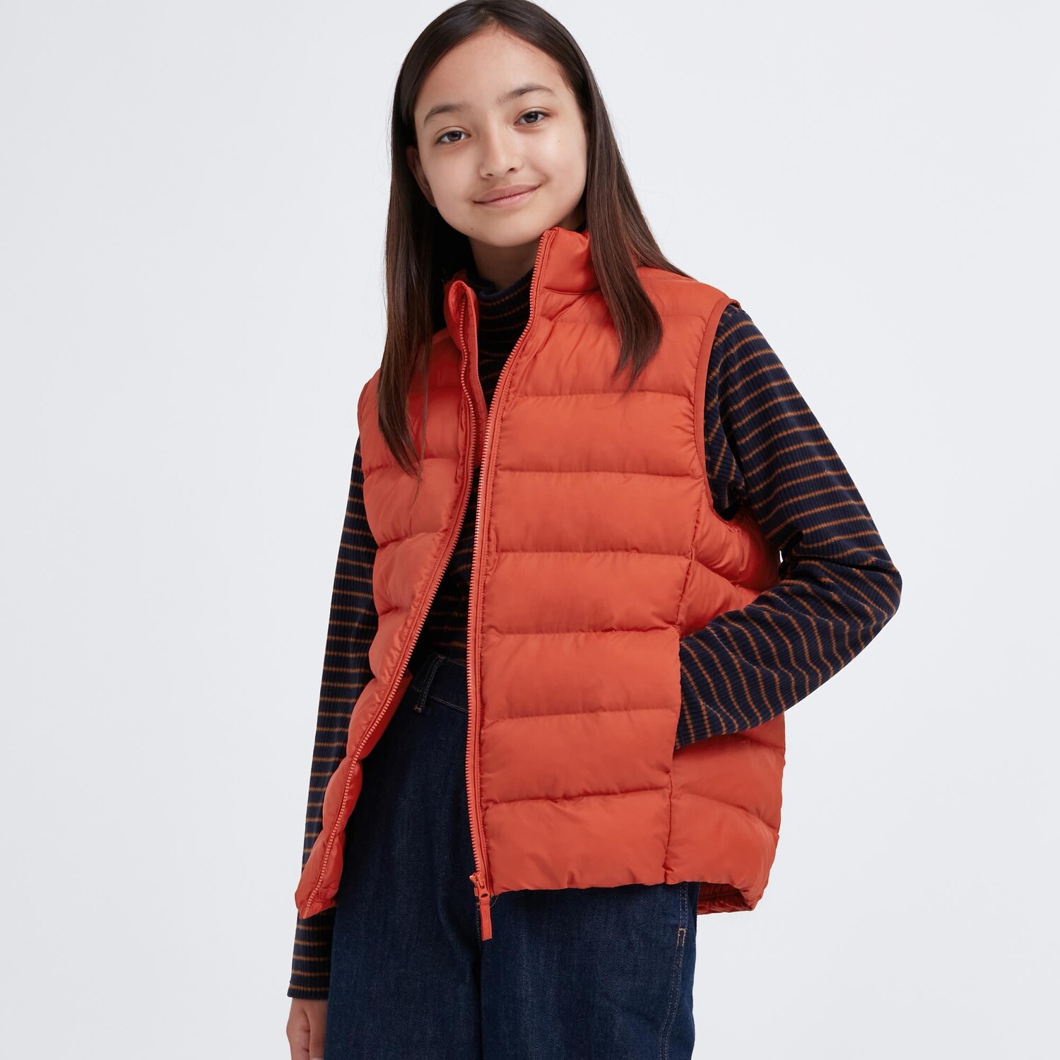 

Моющийся жилет с теплой подкладкой Pufftech Uniqlo Kids, оранжевый
