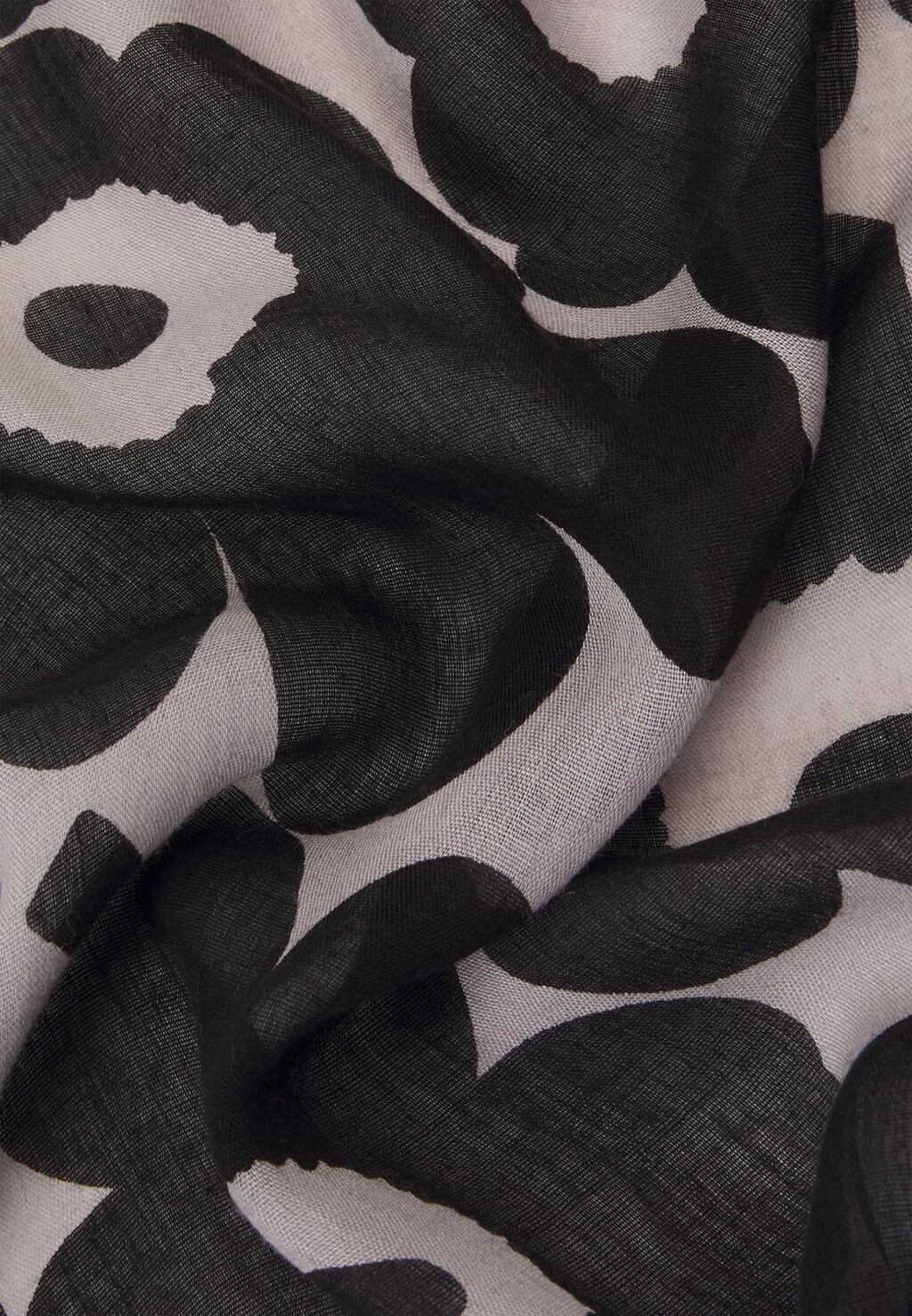 

Шарф Ihastuttava Unikko Marimekko, цвет black/dark grey