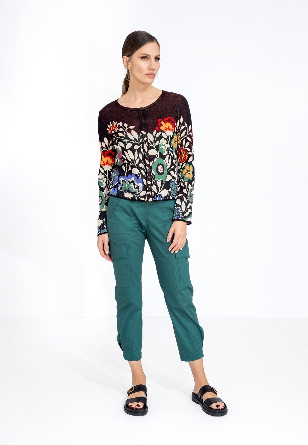 

Кардиган O NECK FLORAL PATTERN Ivko, черный