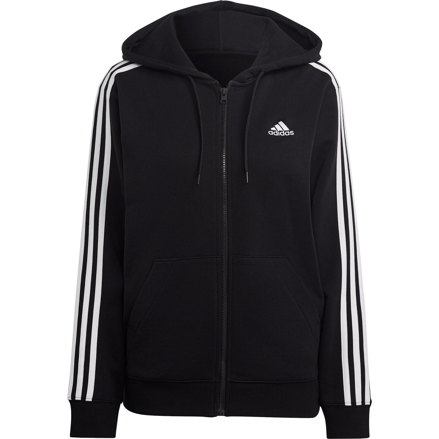 

Куртка софтшелл Adidas Sportswear Kapuzenjacke ESSENTIALS 3 STREIFEN FRENCH TERRY, черный