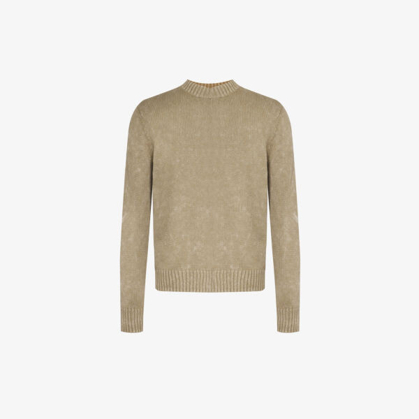 

Джемпер kollock из хлопка, выстиранного в кислоте Acne Studios, зеленый