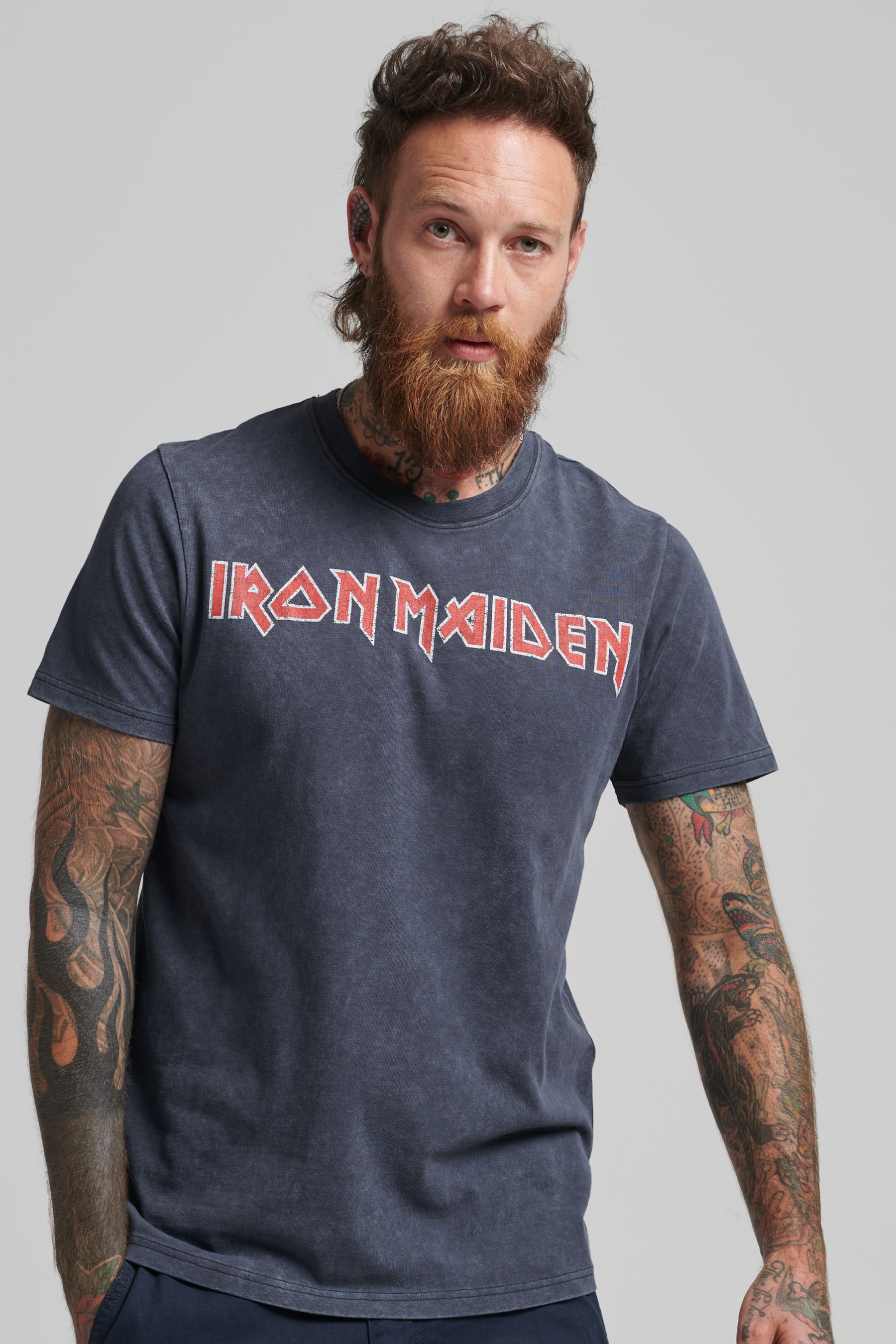 

Футболка Iron Maiden Limited Edition Superdry, серый