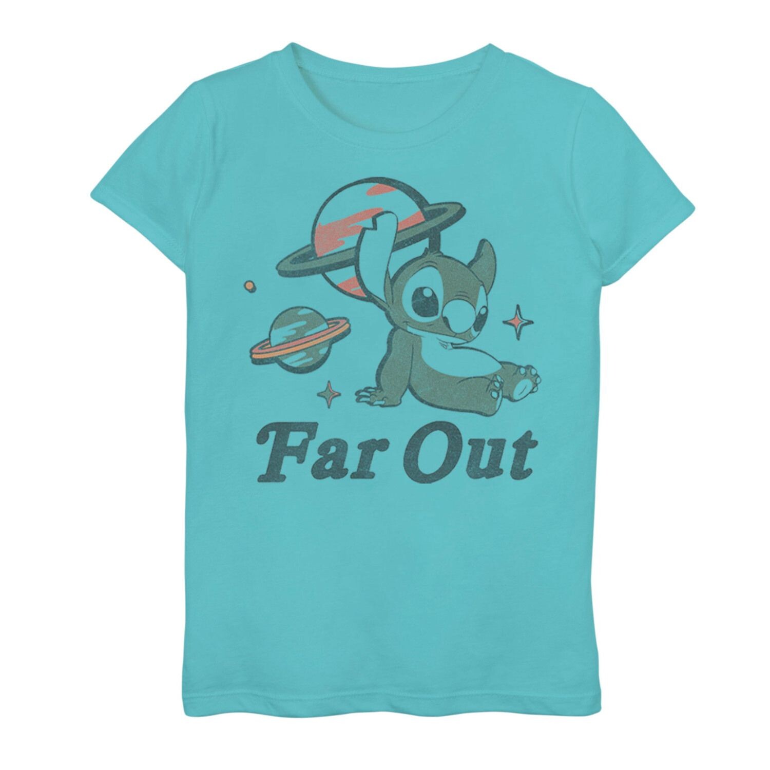 

Футболка с рисунком Far Out Stitch для девочек 7–16 лет Disney's Lilo & Stitch Disney
