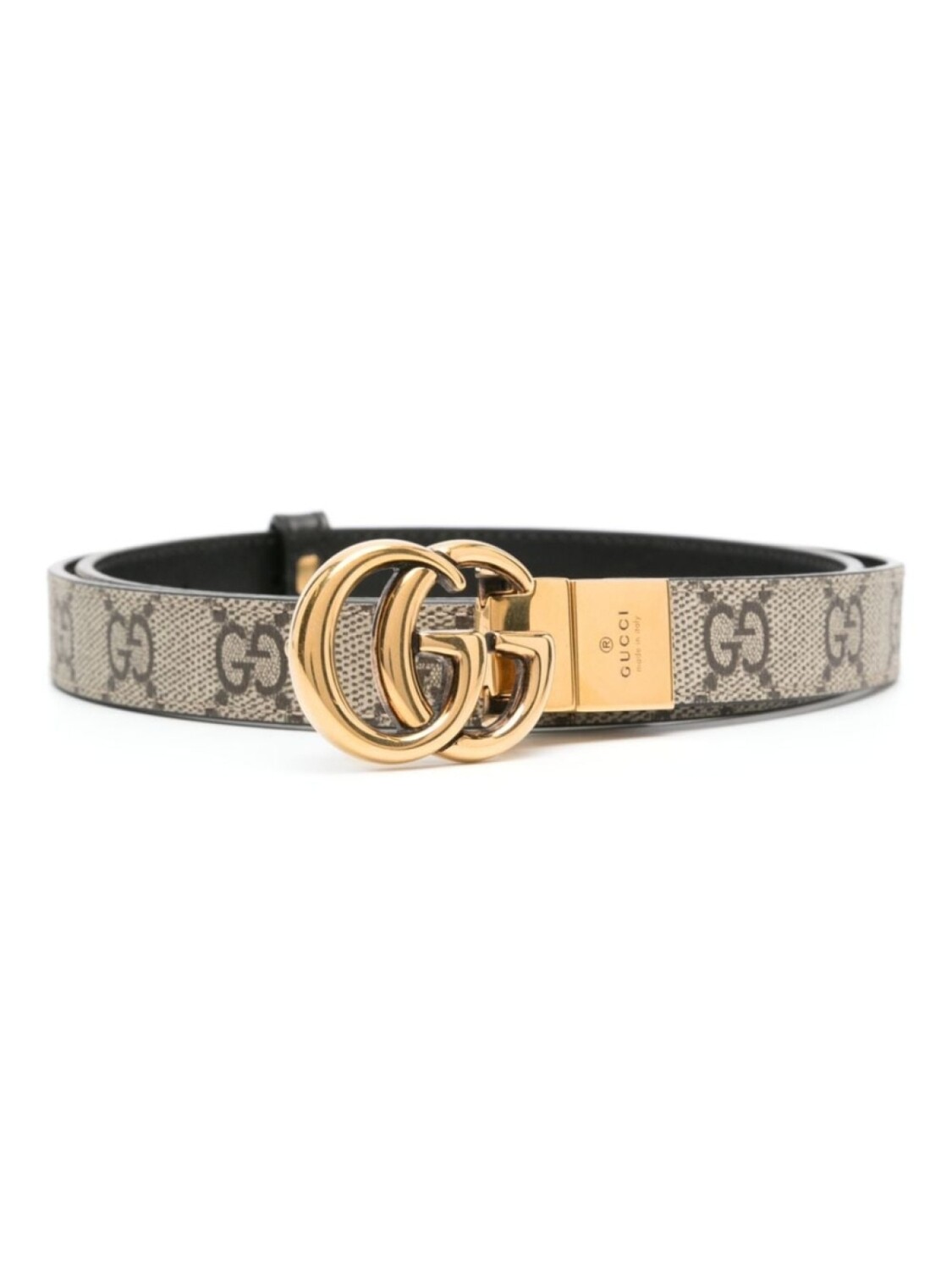 

Gucci двусторонний ремень GG Marmont, нейтральный цвет