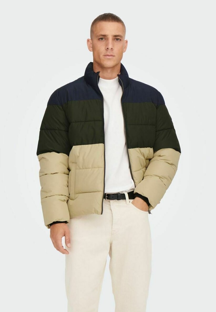 

Куртка зимняя Only & Sons ONSMELVIN LIFE PUFFER JACKET, темно-синий