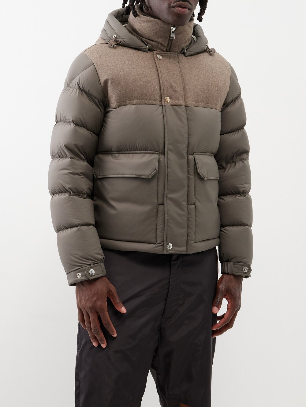 

Стеганое пуховое пальто mussala с капюшоном Moncler, зеленый