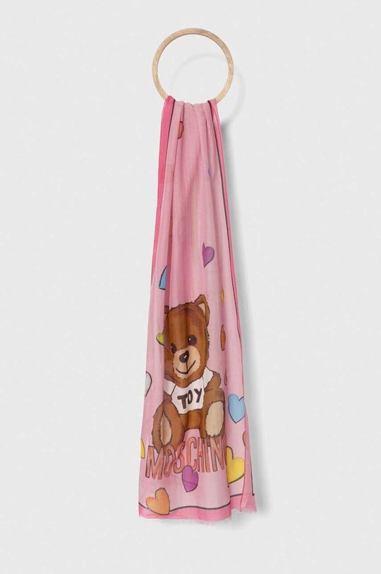 

Шаль с добавлением шелка Moschino, розовый
