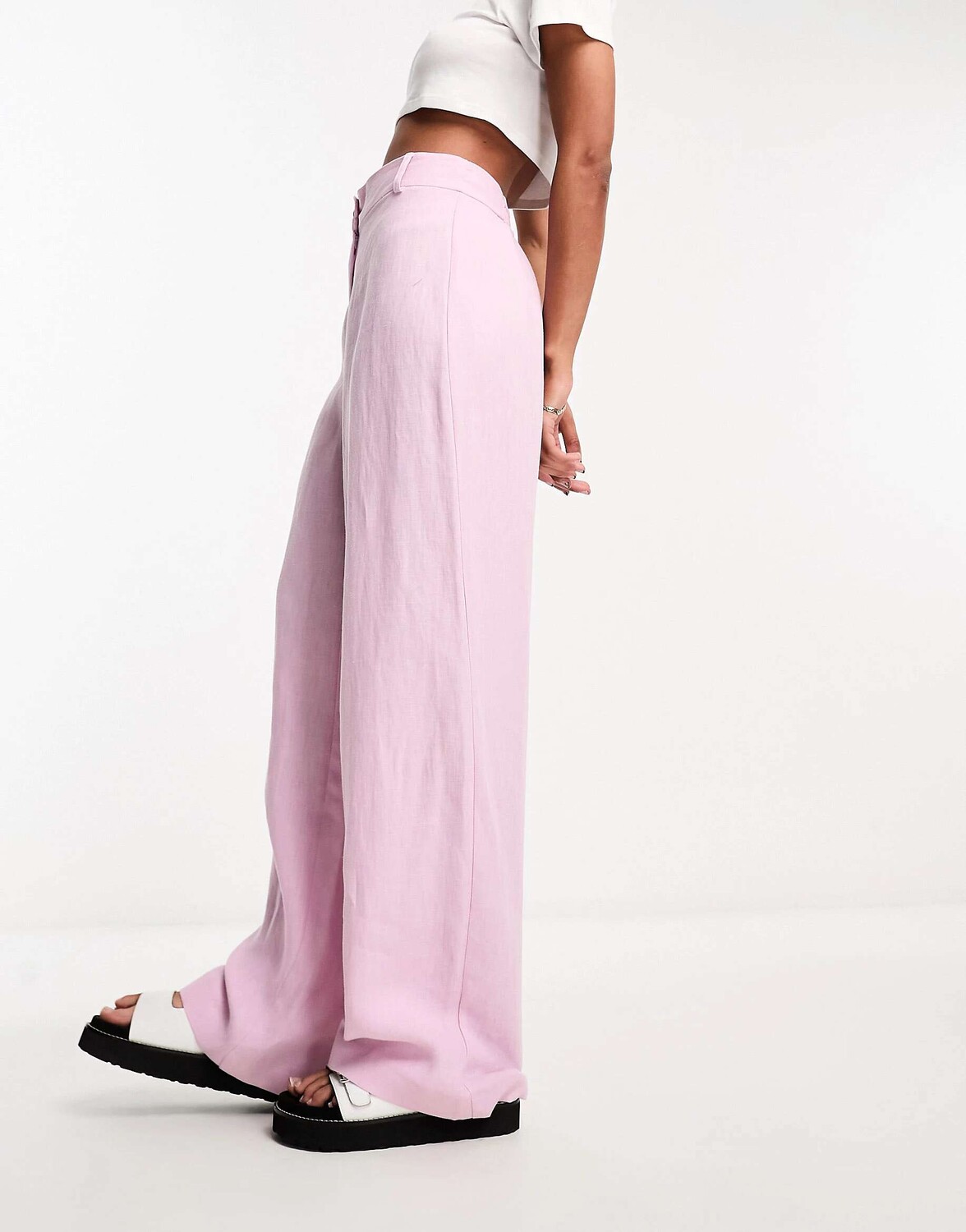 

Розовые широкие брюки для папы River Island, Розовый