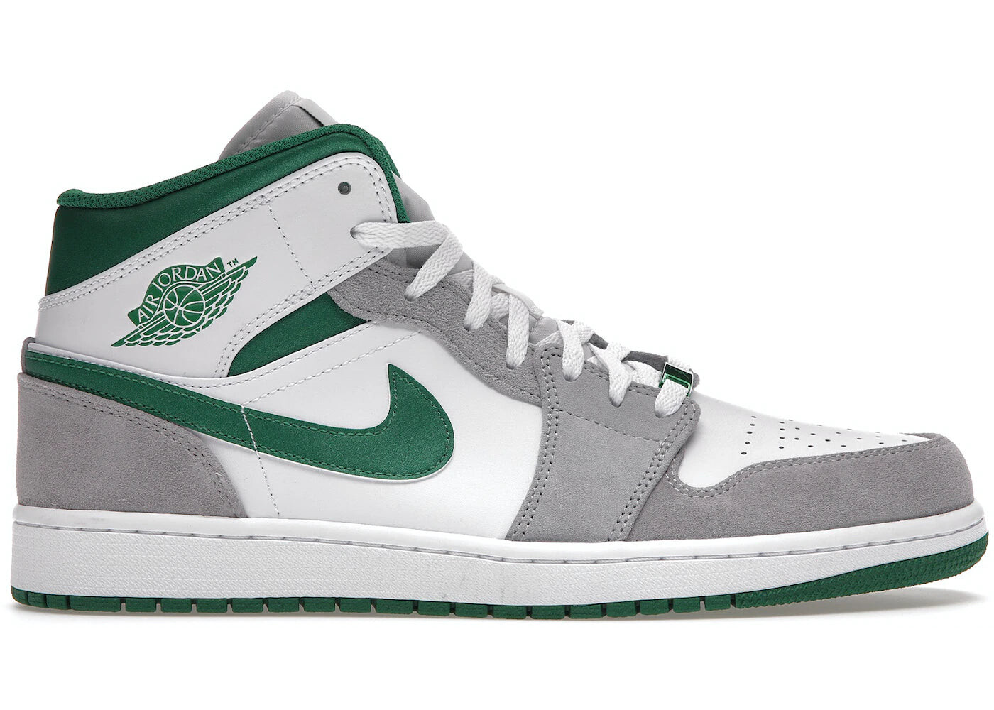 

Кроссовки Nike Air Jordan 1 Mid SE, серый / зеленый / белый