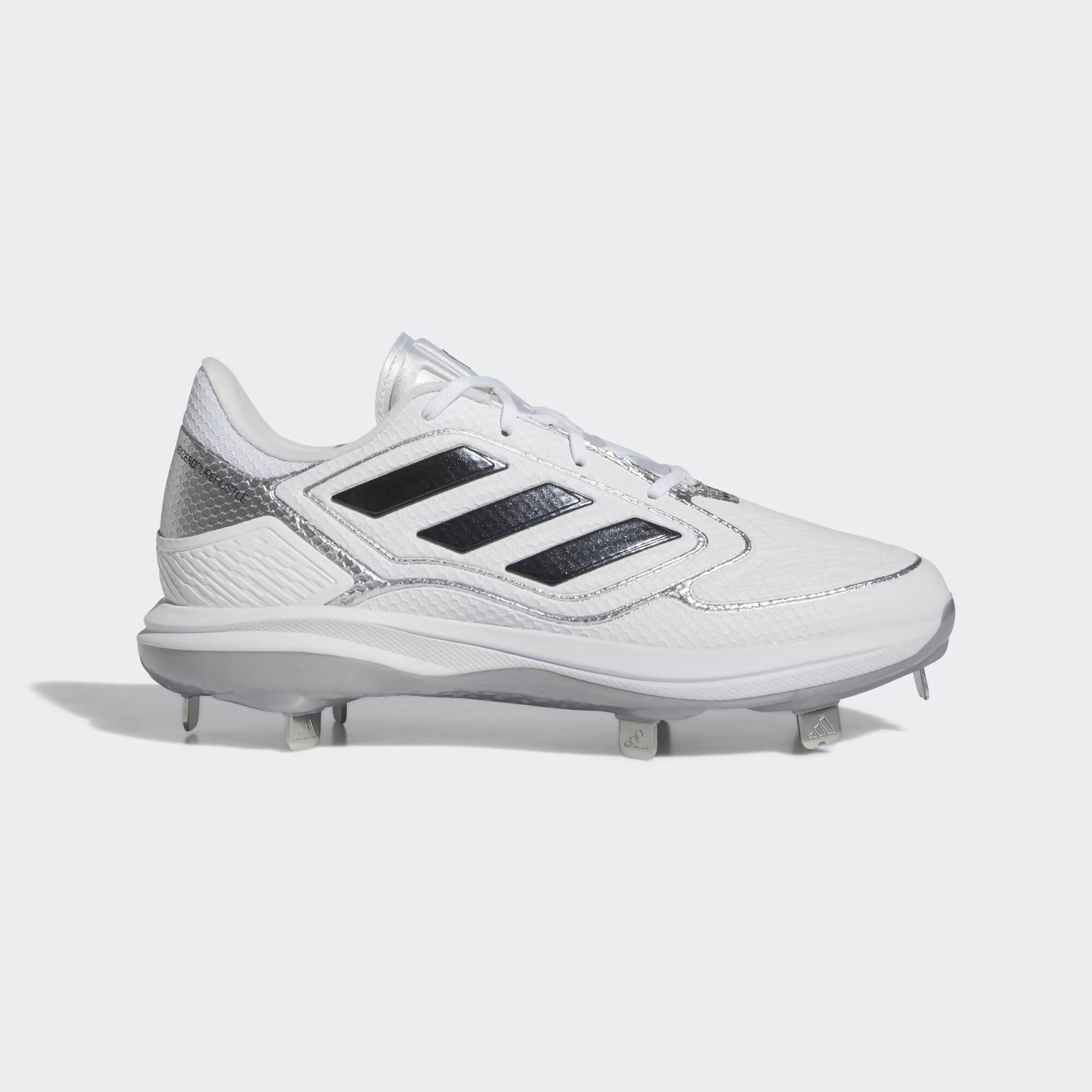 

Ботинки Adizero PureHustle 3 Adidas, цвет Cloud White/Core Black/Silver Metallic