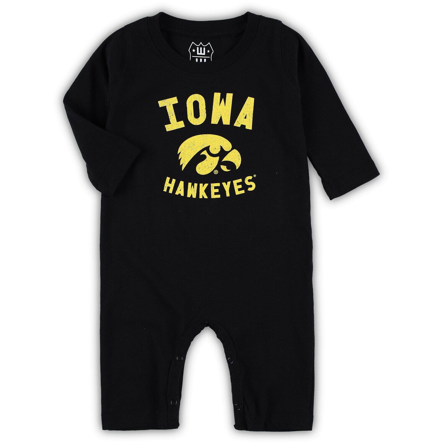 

Черный джемпер с длинными рукавами Infant Wes & Willy Iowa Hawkeyes Core Unbranded