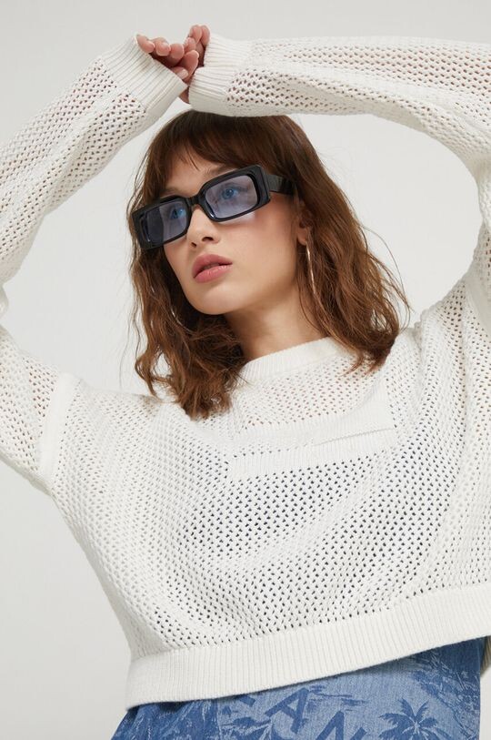 

Хлопковый свитер Tommy Jeans, бежевый