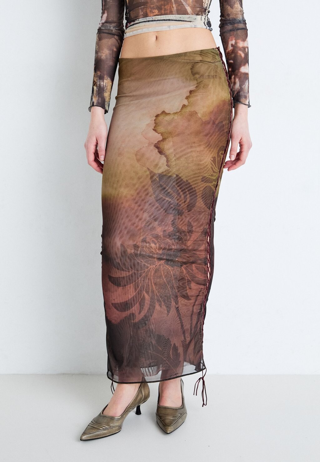 

Юбка длинная LACE UP MAXI SKIRT Jaded London, разноцветный