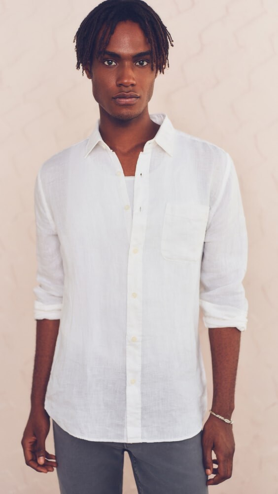 

Рубашка Faherty Linen Laguna, белый