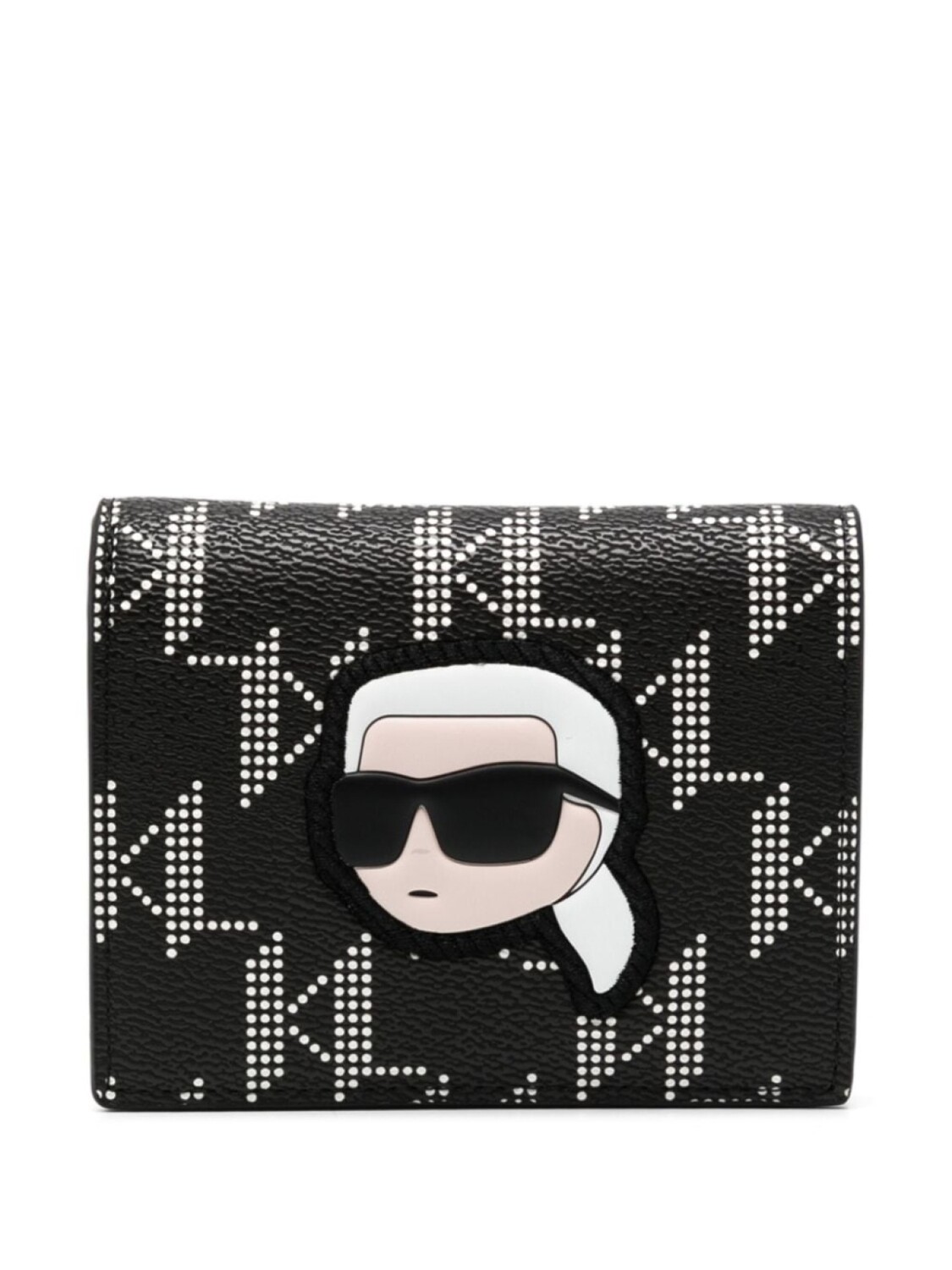 

Karl Lagerfeld кошелек K/Ikonik среднего размера с монограммой, черный