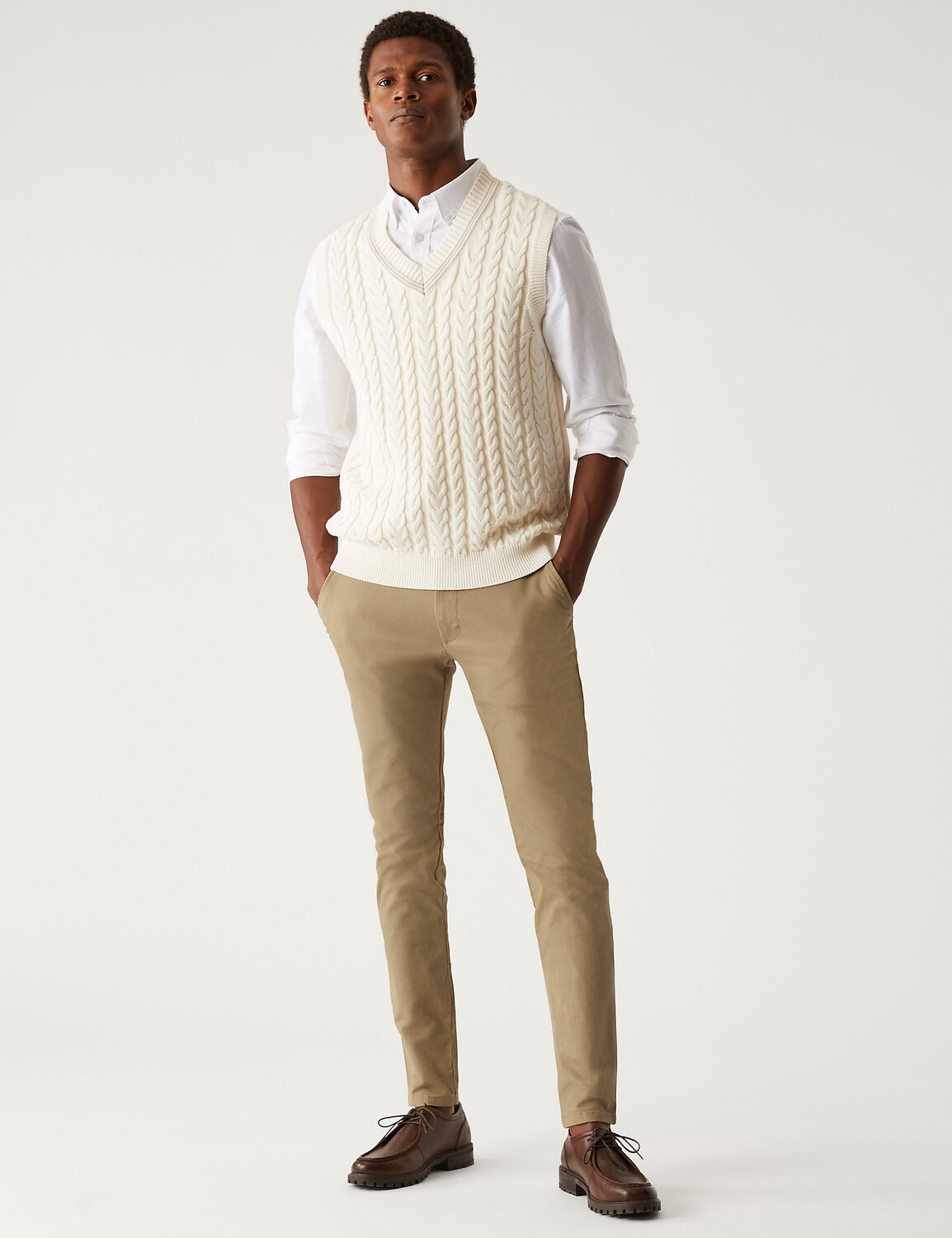 

Узкие эластичные брюки чинос скинни Marks & Spencer