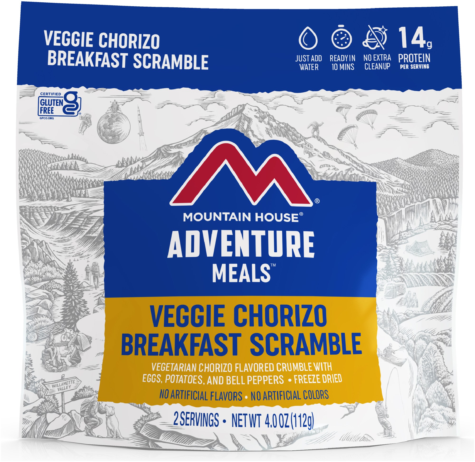 Овощной завтрак с чоризо – 2 порции Mountain House классическая сковорода для завтрака – 2 5 порции mountain house