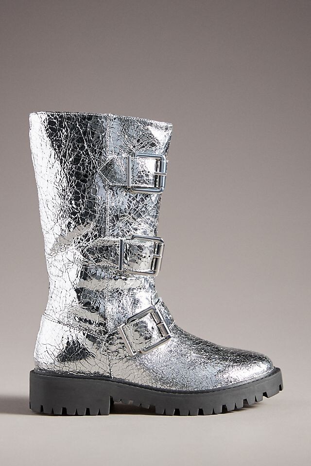 

Ботинки Schutz Georgina с пряжкой, цвет prata