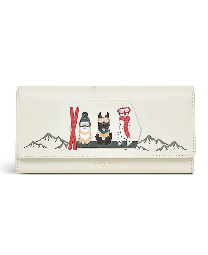 

Кожаный мини-кошелек с клапаном Ski Dogs Radley London, белый
