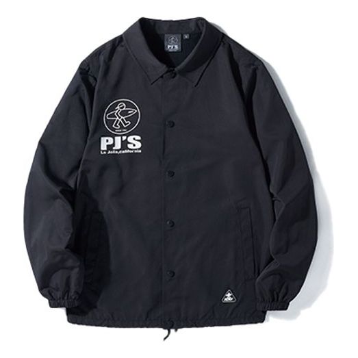 Куртка PJs Vigor Surf Laser Colorful Reflective Alphabet Printing Coach Loose Jacket Unisex Black, черный