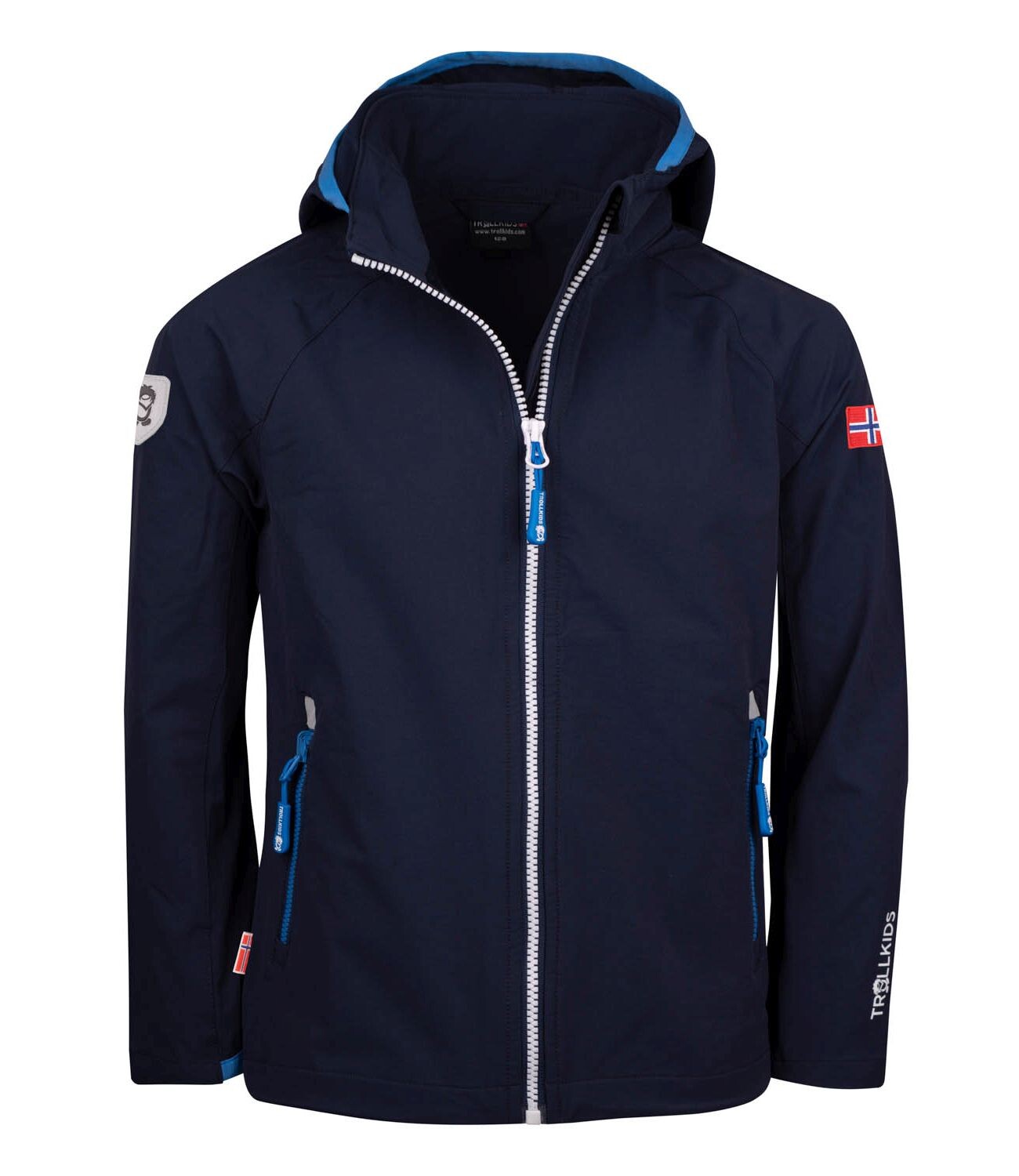 

Куртка софтшелл Trollkids Softshell Jacke Kvalvika, цвет Marineblau/Mittelblau