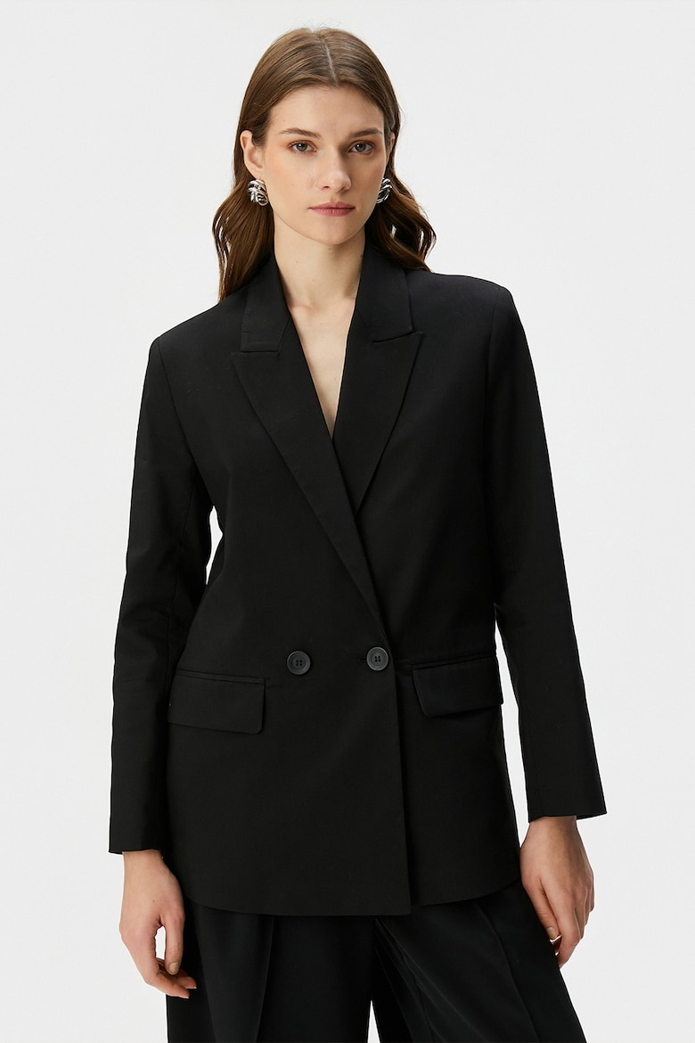 Двубортный пиджак Koton, черный цена и фото