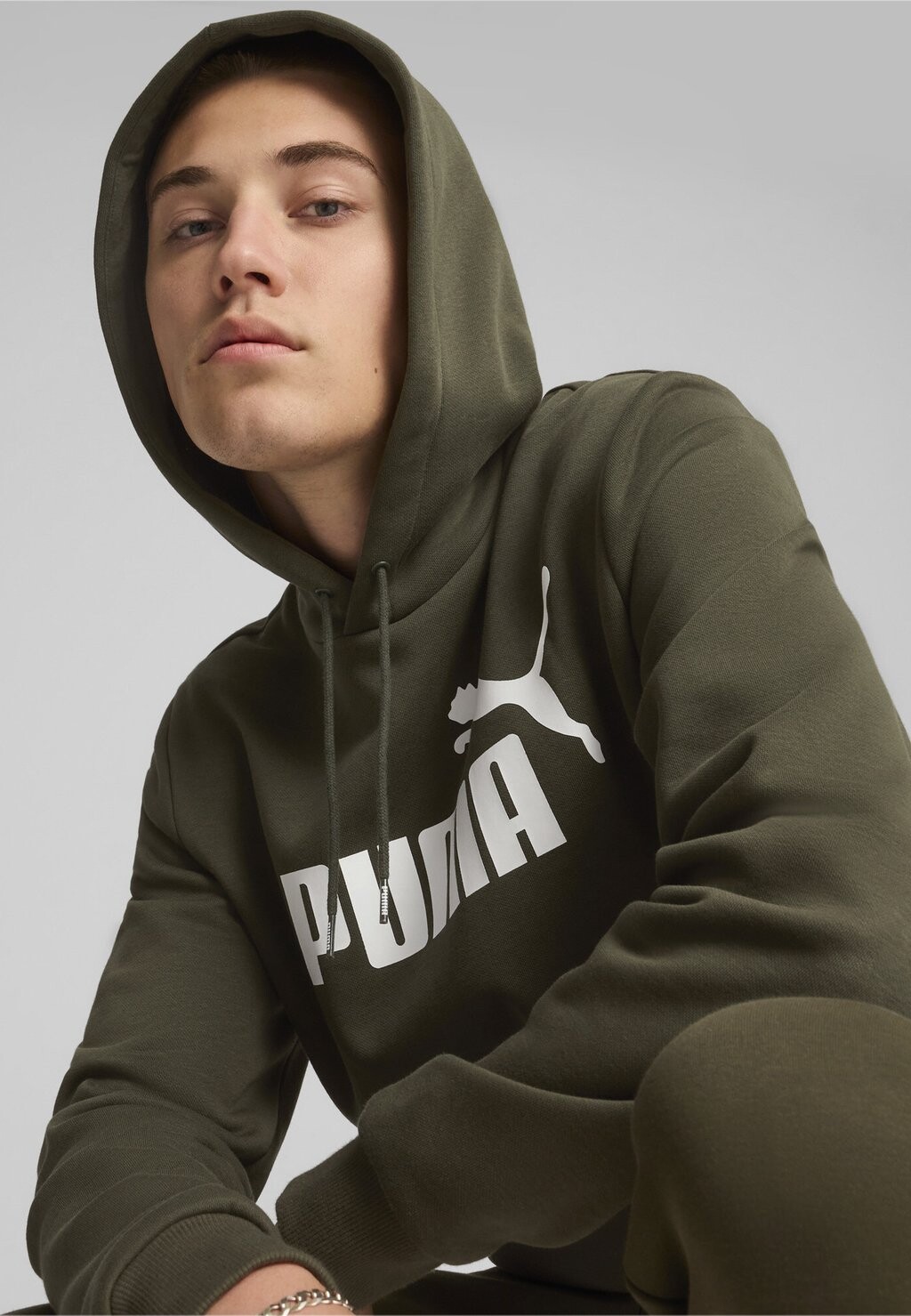 

Свитер с капюшоном ESSENTIALS BIG LOGO Puma, зеленый
