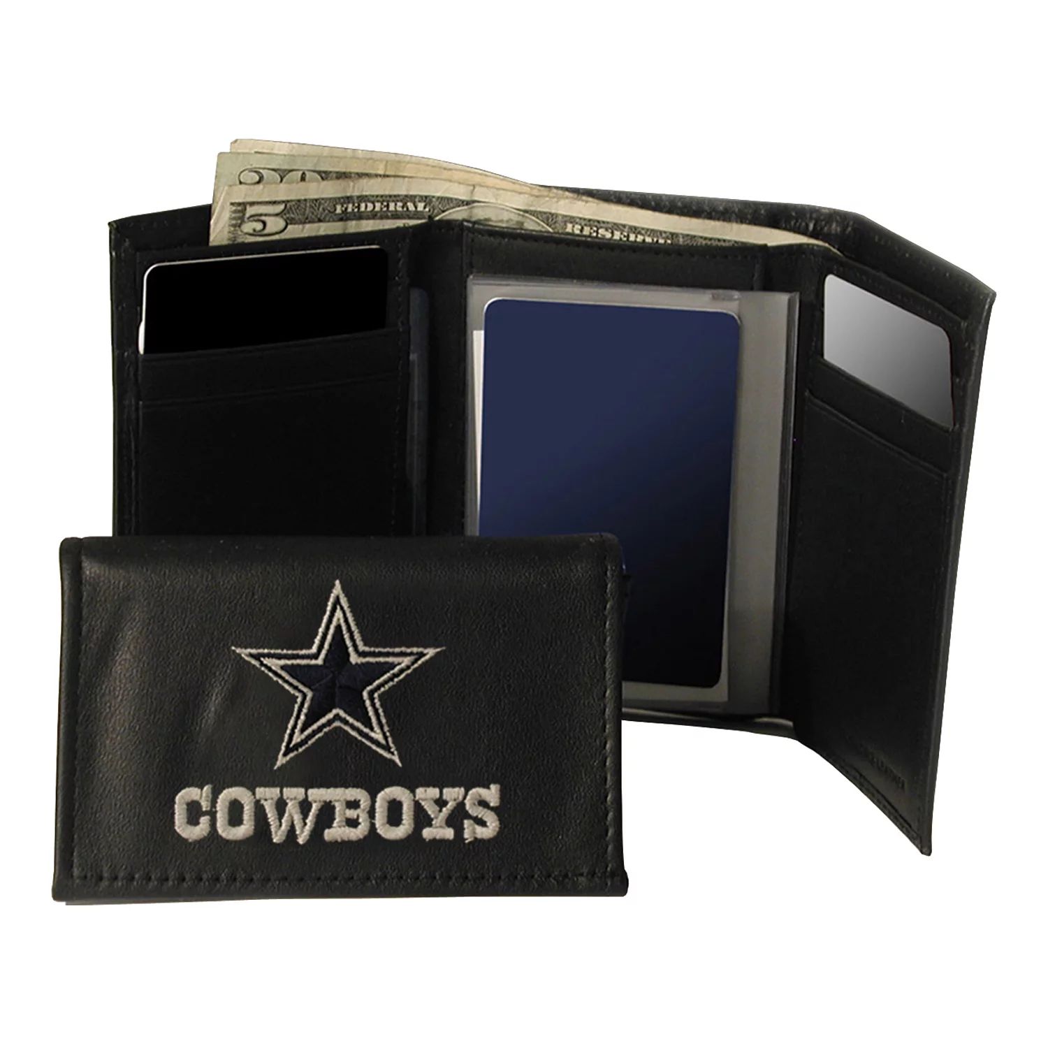 Кожаный кошелек тройного сложения Dallas Cowboys