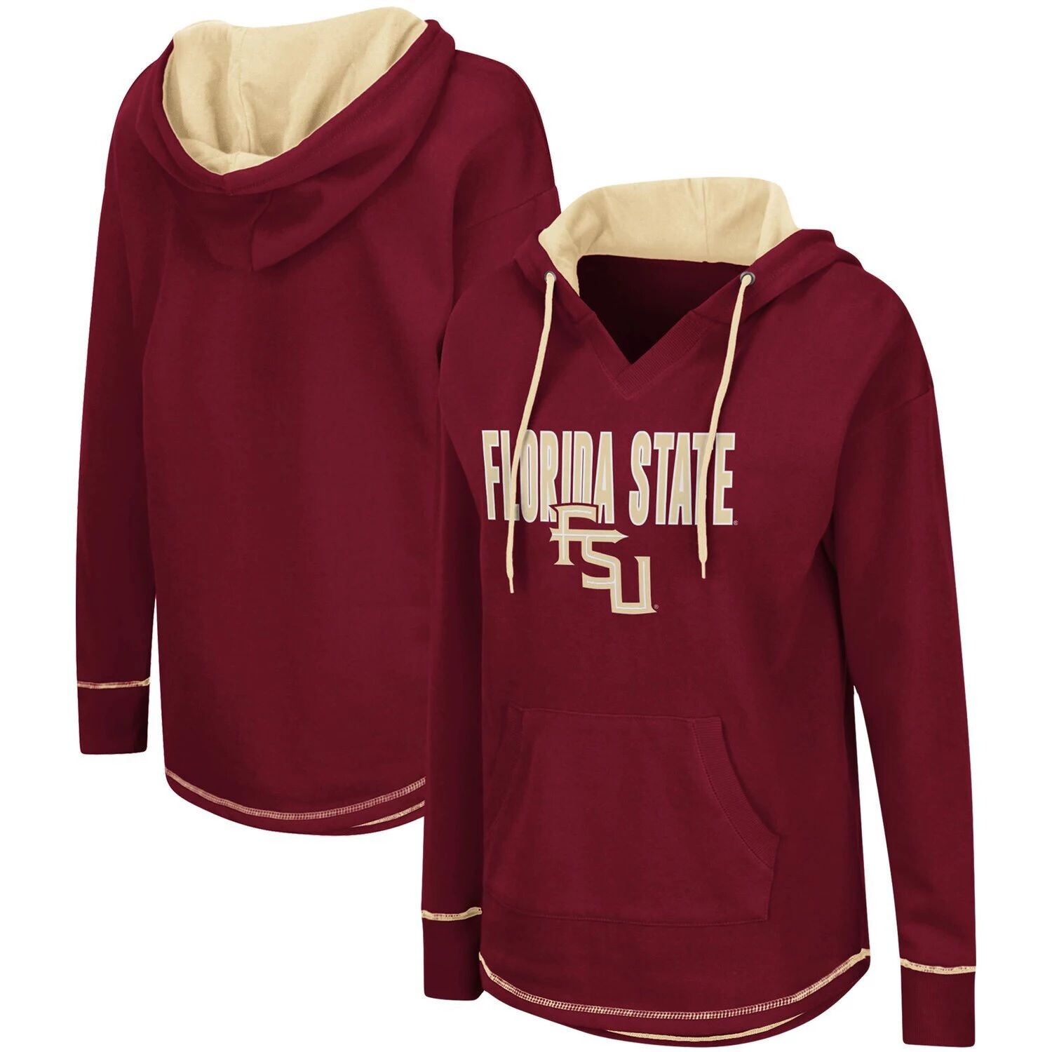 

Женская туника Colosseum Garnet Florida State Seminoles, пуловер с капюшоном Colosseum