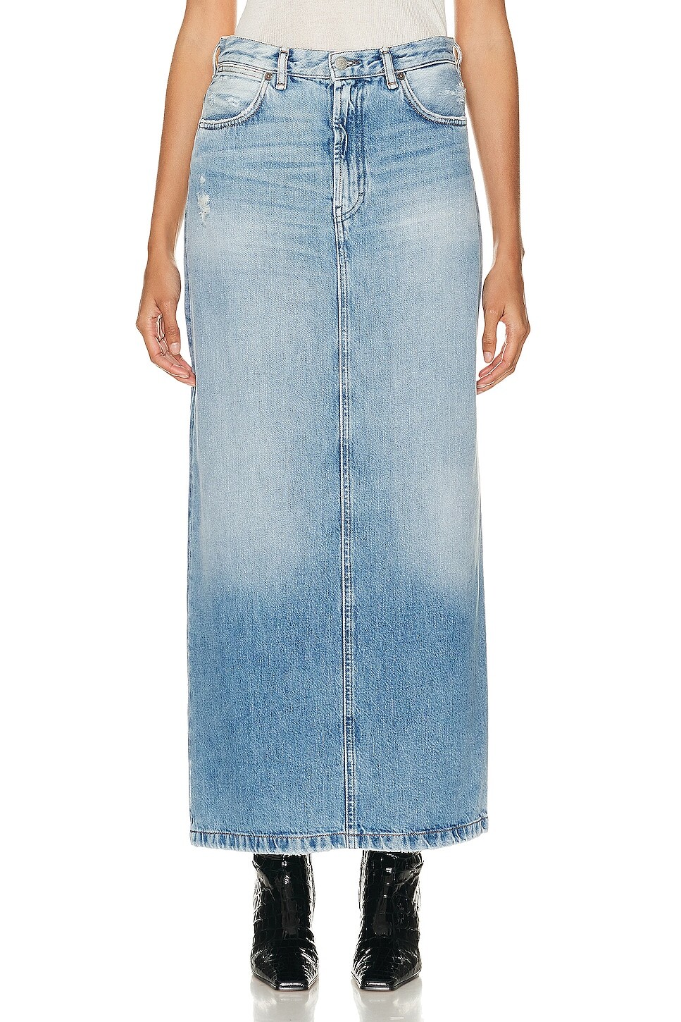 Юбка Acne Studios Denim, цвет Light Blue