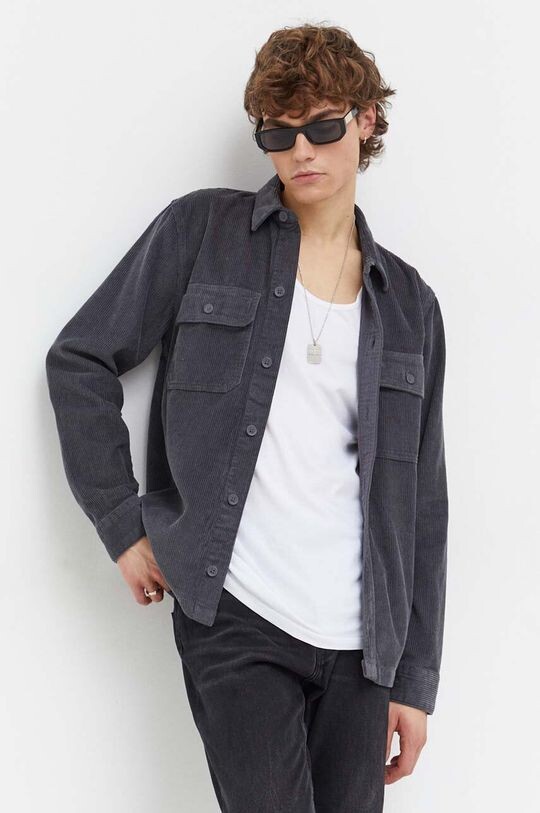 

Компания Холлистер вельветовая рубашка Hollister Co., серый