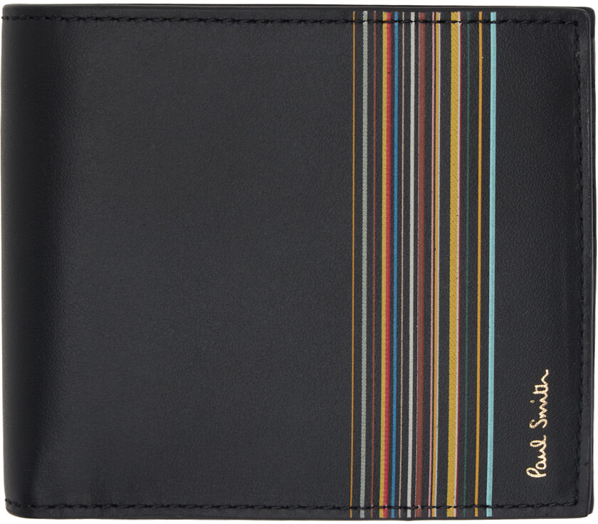 

Черный кошелек с фирменной полоской Paul Smith