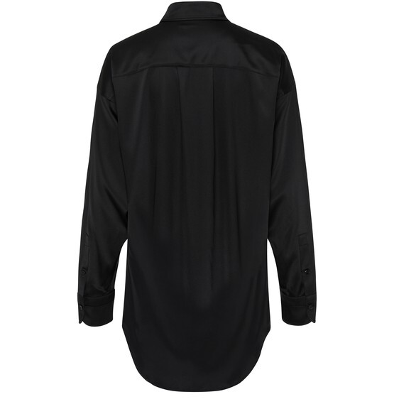 

Атласная рубашка с длинными рукавами Tom Ford, черный