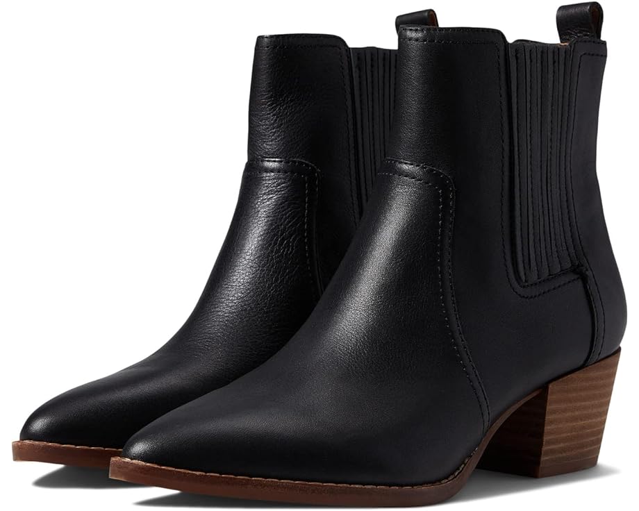 Ботинки Madewell The Western Ankle Boot in Leather, реальный черный