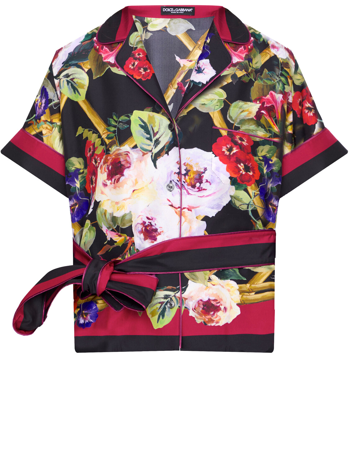 

Рубашка Dolce&Gabbana Roseto print, черный