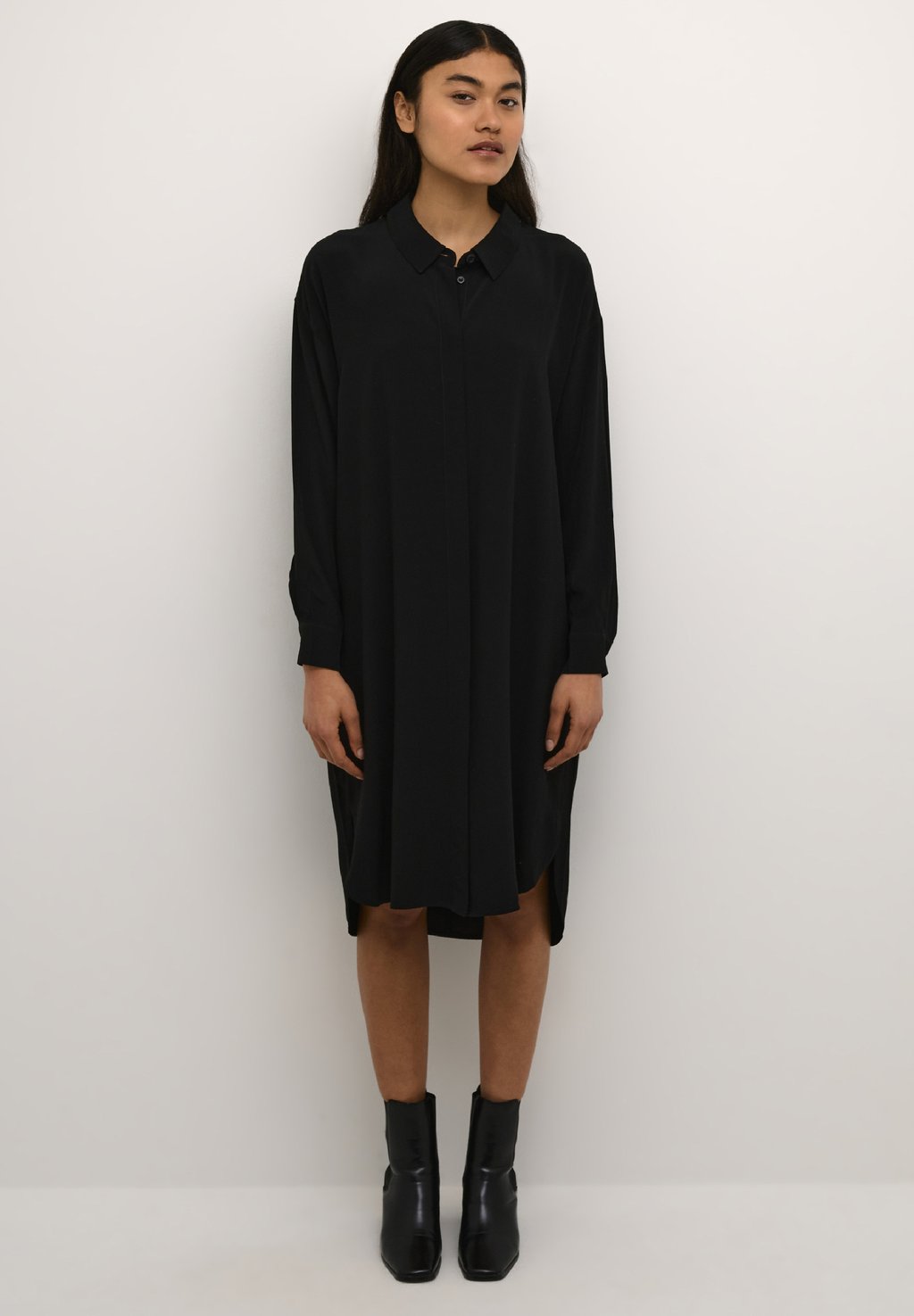 Платье-рубашка Karen by Simonsen с воротником, черный