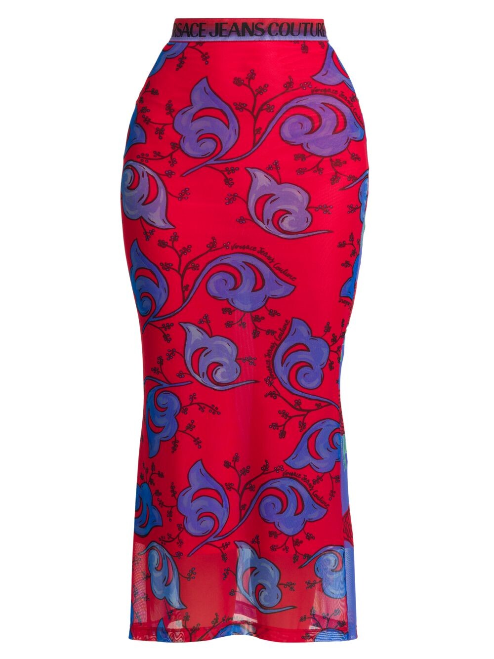

Юбка миди с принтом Twigs Versace Jeans Couture, красный