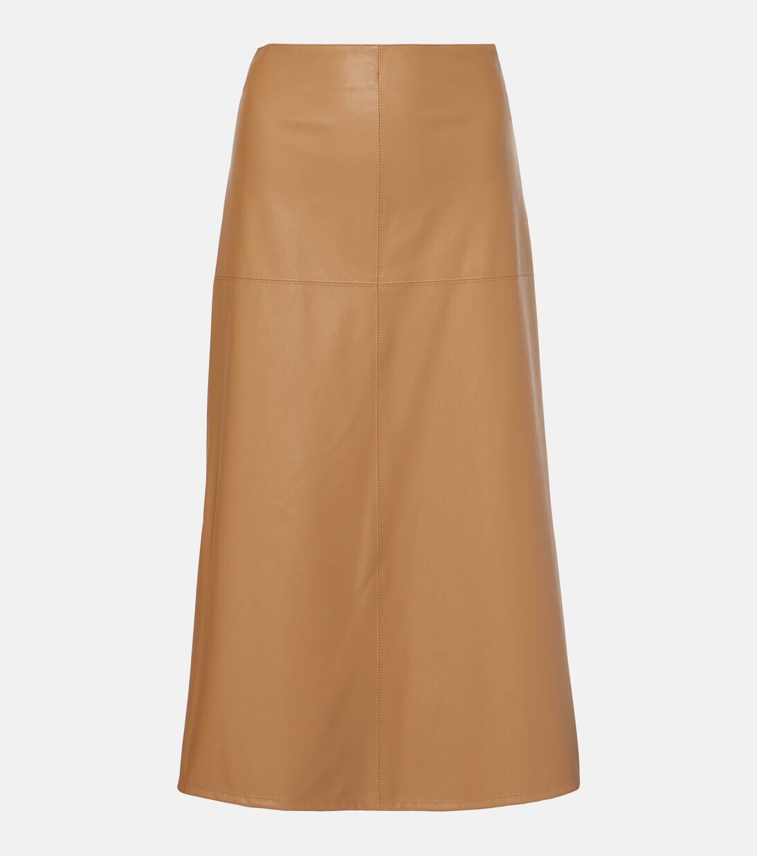 

Юбка миди из джерси с покрытием Leisure Scilli Max Mara, цвет cuoio