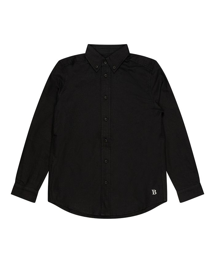 Рубашка из однотонного оксфордского хлопка для больших мальчиков Brooks Brothers, черный