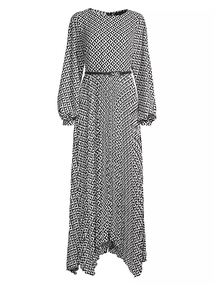 

Платье со складками в стиле деко и поясом Donna Karan New York, цвет chevron