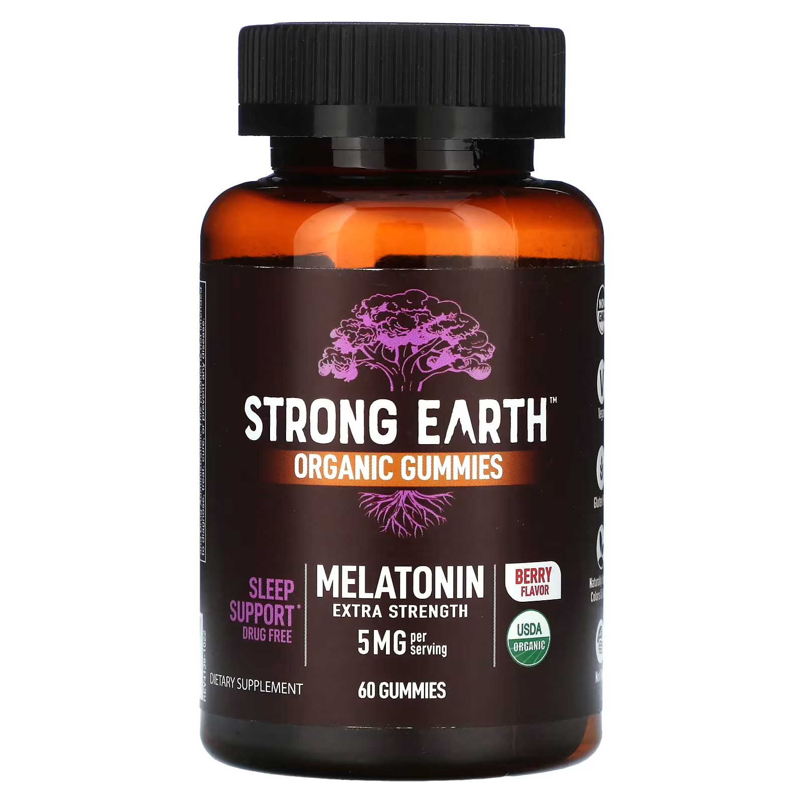 цена Органические жевательные конфеты YumV's Strong Earth с мелатонином, 60 жевательных таблеток