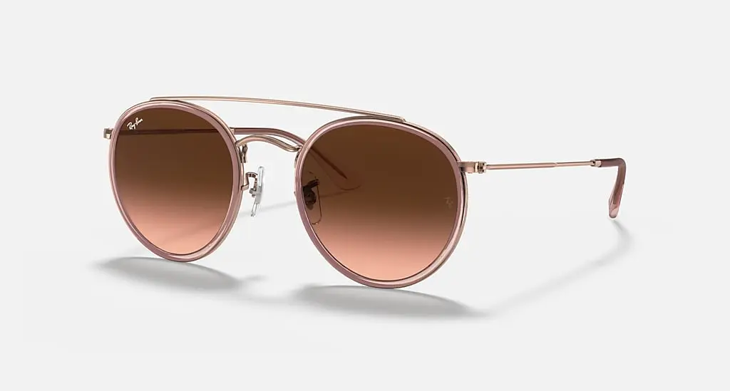 

Солнцезащитные очки Ray-Ban ROUND DOUBLE BRIDGE, коричневый градиент